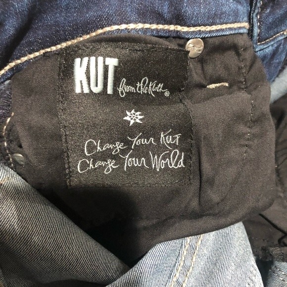 Kut From the Kloth Women's Toothpick Skinny Distressed Blue Jeans in Size 2 - Picture 7 of 11